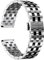 BINLUN Edelstahl Uhrenarmband Poliert Metall Uhrenarmbänder 18mm 19mm 20mm 21mm 22mm 24mm Smartwatch Ersatzarmband für Herren Damen Metallarmband mit Geraden und Gebogenen Ende (Silber-schwarz,20mm)