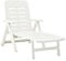 vidaXL Klappliege Witterungsbeständig Klappbar Sonnenliege Gartenliege Relaxliege Liege Strandliege Saunaliege Gartenmöbel Kunststoff Weiß