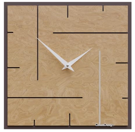 CalleaDesign 33 cm Nussbaum Grid Wanduhr