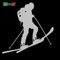 Neue Generation Ski-Aufkleber, Bergsteigen, Skifahren, Langlauf, Ski, Langlauf, Sport (hellgrau, glänzend)