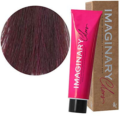 The Imaginary Colors | Coloración Permanente Vegana con Ácido Hialurónico | Cobertura 100% | Color Rojo y Violeta 5-52 Castaño Claro Violeta Caoba - 100 ml