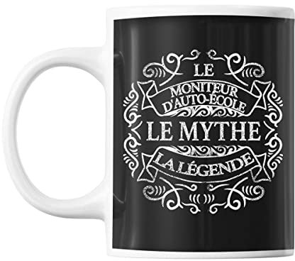 Mug Moniteur d'auto école Le Mythe la Légende noir