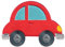PatchMommy Red Car Patch, Iron On/Sew On - Embroidered Applique Motif for Children Kids Baby