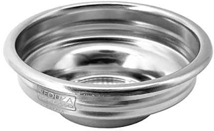 NEOUZA Filtro in acciaio inox 304 da 58 mm, cestello cieco da 1/2 tazza per portafiltro senza fondo, compatibile con macchine da caffè espresso del gruppo E61 (1 tazza)