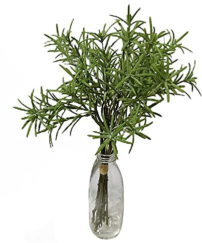 HTI living Rosmarin in Vase Kunstpflanze Flora Kunstblume Dekoration