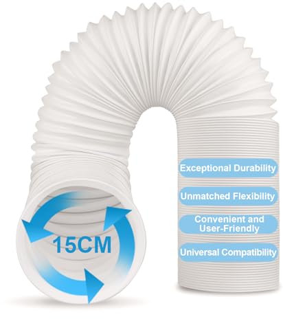 Tubo Aire Acondicionado Portatil, Manguera Secadora Universal Ø13/15cm, Tubo Flexible para Aire Acondicionado con Longitudes de 1.5M/2M/3M (Φ 150mm x L- 2m)
