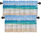Shrahala Ocean Tropical Beach Kitchen Valances Half Window Curtain, Blue Turquoise Tropical Water Ocean Heat Insulated Valance for Window Ink Printing Valances Curtains for Decor 52x18 inch(2pcs)