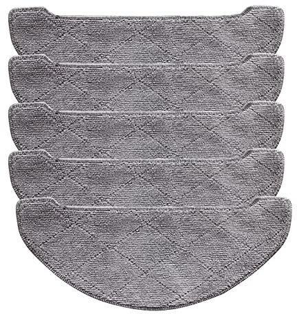 Donkivvy 5 Pack Cleaning Mop Cloths Replacement for Laresar L6 Pro For Ultenic T10 Robot Vacuum Cleaner Parts