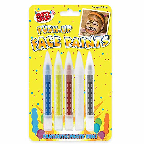 Sketched PUSH UP FACE PAINT CRAYONS - Assorted Bright Colours Kids Face Painting Parties Party Children Fun