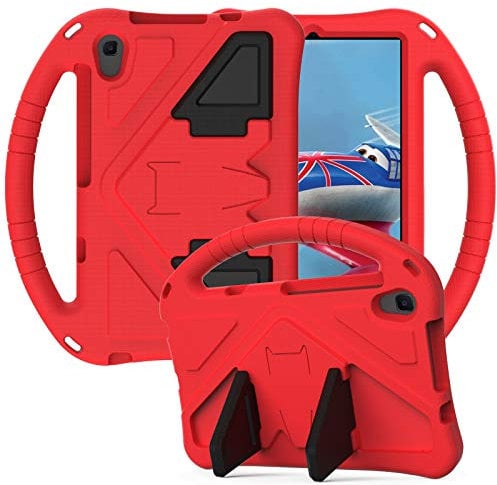 Tablet Case For Huawei MediaPad M5 Lite 8.0 Kids Friendly Lightweight Shockproof Cover with Handle Stand Tablet Red