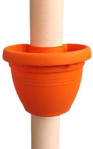 Drain Pipe Plant Flower Pot, Durable Hanging Flowerpot Drain Pipe Flower Pot Holder for Balcony Garden Home Decoration (Orange)