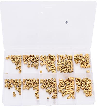 280Pcs Brass Knurled Nuts Brass Threaded Insert Brass Knurled Thumb Screws Brass Knurled Head Thumb Screws Brass Knurled Head Screws
