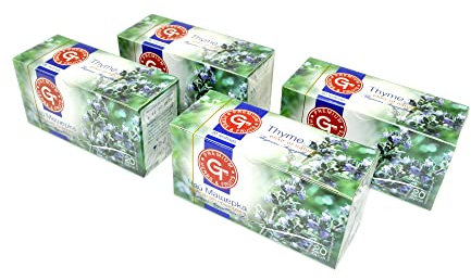 Natural Thymian Kräutertee. Thymian tee. Detox tee Teebeutel. Immunsystem stärken & Erkältungstee. Thymian getrocknet husten und bronchialtee. Bergtee. Thymian tee beutel. Bergkräuter tee 4 Pack