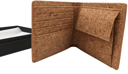 BPlanet Geldbeutel Geldbörse Portmonee Vegan aus Kork, hochwertiges Korkleder, vegane Geldbörse Stilvoll & Nachhaltig
