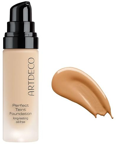 ARTDECO Perfect Teint Foundation - langanhaltende, flüssige Foundation ohne Öl und ohne Maskeneffekt - 1 x 20 ml