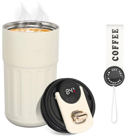 Water Bottle Flask Stainless Steel Flask for Hot Drink 450mL, Insulated Coffee Mug Travel Mugs for Hot Drinks Mug Warmer Thermal Cup