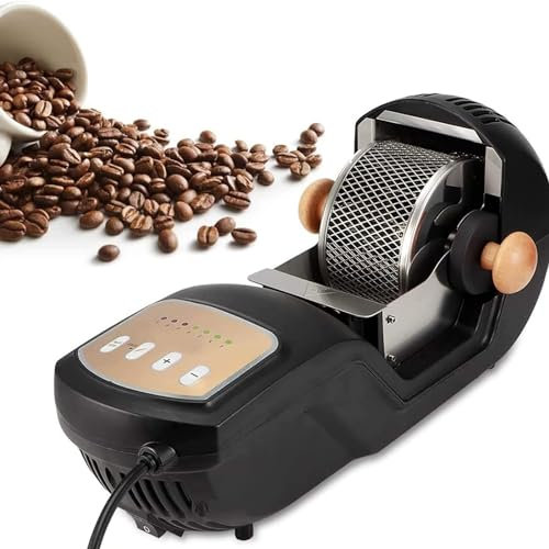 Electric Coffee Bean Roaster, Auto Coffee Roaster Machine with Adjustable 7 Levels Baking Hot Air and 360° Heating Evenly, 130-300g Baking Output, Retain Original Flavor, for Home Commercial Use