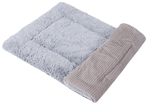 Vejaoo Hundebett Hundematte Weiche und warme Matte Hundekissen für Hunde und Katzen Sofa für Heimtiere XZ014 (Wicker Gray, XL (100X70CM))