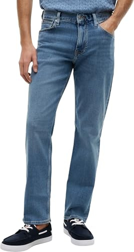 Tommy Hilfiger Straight Denton Jeans Washes Vaqueros, Denim (Light Blue), 30W / 30L para Hombre