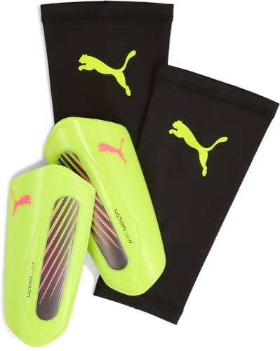 PUMA ULTRA Light Sleeve, Unisex Schienbeinschoner, Yellow Alert-Puma Aged Silver, XL - 030989