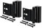 PATIKIL Home Security Door Lock, 2 Pack 3 Stop Door Reinforcement Lock Withstand 800 Lbs High-Security Aluminum Door Latch Stopper with Screws for Home Safety Privacy, Black