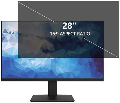 Koelaa Computer Blickschutzfolie 28 Zoll für 16:9 Seitenverhältnis Monitor, Anti Blaulicht Blendschutz Displayschutz, Abnehmbarer Blickschutzfolie-28 (16:9)