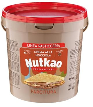 Linea Professional Nutkao Crema Spalmabile Secchiello da 3 Kg Per Farcitura (Crema Nocciola)