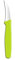 HENDI Couteau éplucheur, lame courbée, couteau bec d'oiseau, couteau d'office, couteau de cuisine pour éplucher les fruits et légumes, couteau tournant, 158x19x(H)9mm, inox, polypropylène, vert