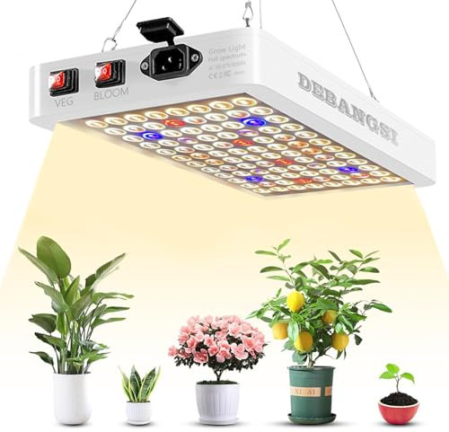 Lámpara LED de cultivo de espectro completo de 41W con doble interruptor Veg/Bloom, Doble chip de 4566LM con UV IR, Para invernaderos y plantas de interior, hortalizas y flores