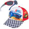 Get Trend Hot Wheels Sonnenbrille Kinder Basecap Jungen Set Verstellbare Sommer Kappe Kinder Sonnenbrillen UV400 Geschenk Idee (Mehrfarbig Hot Wheels)