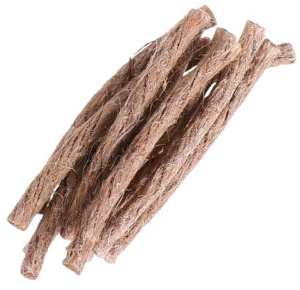 SEWOART 10pcs Waxed Jute Rope Fire Starters Survival Kits for Camping Hiking Backpacking Emergency Rope Fire Cord Beeswax Starters Tool