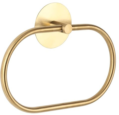 Meplait Handtuchring, Selbstkleber Bad Handtuchhalter aus Edelstahl Handtuchhalter Wand Handtuchhalter ausgestattet Badezimmer Zubehör (Gold)