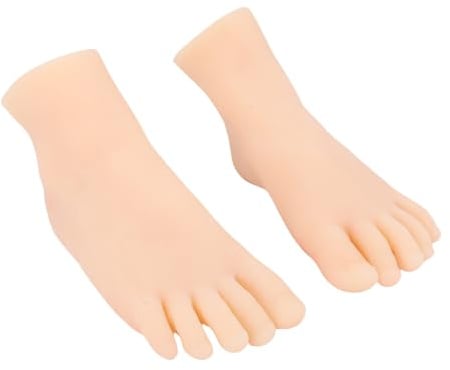 Pongnas 1 Paar 19-20 Größe Silikonfußmodell Lebensechte Manikin Füße Schaufensterpuppe für Fußschmuck und Handwerk Display