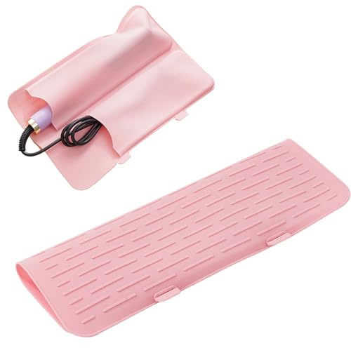Curling Iron Sleeve, hitzebeständiger Silikonbeutel für Glätteisen und | flache Stäbe, rutschfeste Halterung | Aufbewahrungstasche für Lockenstab für unterwegs