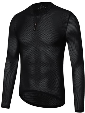 LXHZSY Baselayer Herren Fahrrad Herren Quick Dry Mesh Fahrradunterhemd Mountain Bike Rennrad Unterhemd Langarm Atmungsaktive Unterwäsche(Color 2,XL)