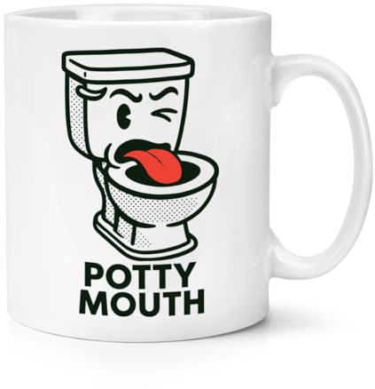 Gift Base Potty Mouth Toilet 10oz Mug Cup Funny Rude Joke