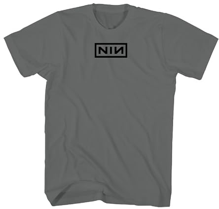 Nine Inch Nails T Shirt for Men & Women Density Gray Graphic Crew Neck, Short Sleeve Tee - Music Tshirt, Charcoal, Medium