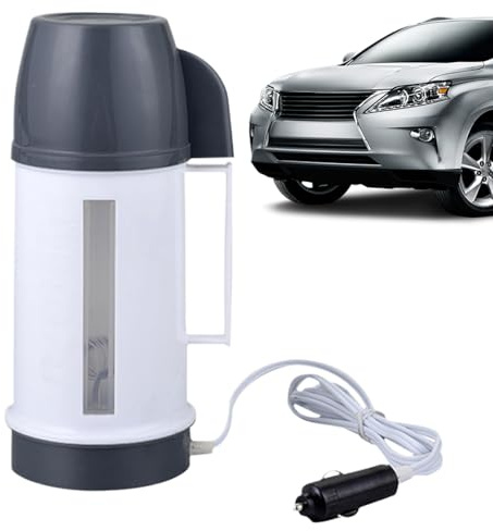 Electric Tea Kettle - Portable Pot 12V 24V Hot Water Boiler Camping | Heated Beverage Machine for Car, Daily Outdoor, for Tea, Coffee, S