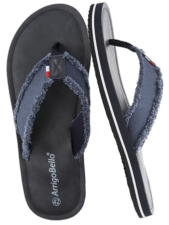 AX BOXING Infradito Uomo Sandali Estate Flip Flop in Pelle Antiscivoli Ciabatte Leggeri Comodi per Mare, Spiaggia, Piscina, Holiday, Outdoor EU 41-46