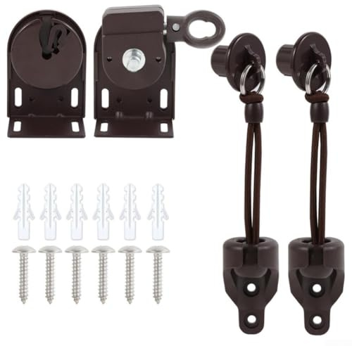 Outdoor-Vorhang-Basis-Set, winddichter Ersatz, entworfen für Stabilität und Kompatibilität mit den meisten Outdoor-Rollos mit UV-beständigem ABS (schwarz)