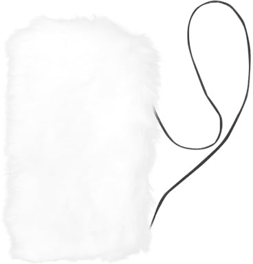 Winterwärmender Muff Kunstpelz Handwärmer für Damen, Geschenkideen | Faux und PU Leder, Weich Flauschig, als Kopfkissen Nutzbar, mit Trageband und Nackenkordel
