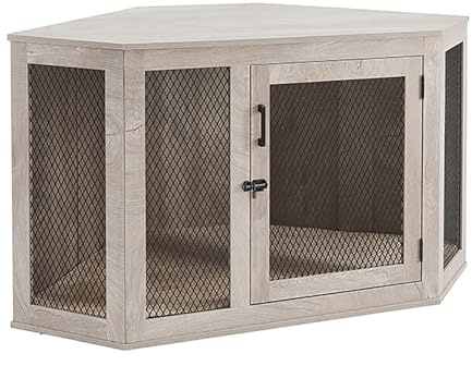 Dog Crate Furniture with TV Stand, Chew-Resistant Kennel for Small to Large Dogs, Space-Saving Indoor Pet Enclosure