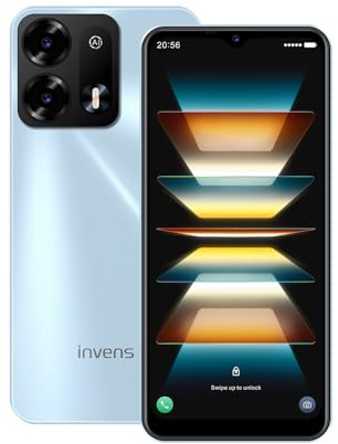invens Note TK02 Smartphone Android 14 barato, teléfono móvil 4G Dual SIM desbloqueado, pantalla 6,52 HD+, 12+128GB extensible 256GB, Octa-Core, batería 4500mAh, teléfono móvil sin paquete