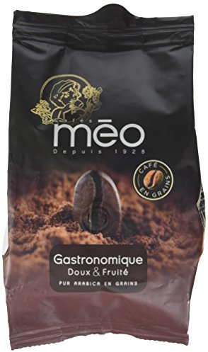 Café Méo en Grains Gastronomique - en Pack de 6 sachets de 500G - Niveau de torréfaction moyenne