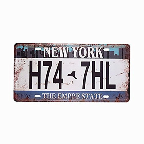 Eureya New York H74 7HL Nummernschild für Zuhause, Café, Bar, Pub, Restaurant, Ausstellung, Wanddekoration, Vintage-Stil, 15,2 x 30,5 cm