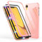 NALIA 360° Funda de Vidrio Compatible con iPhone XR, Magnética Carcasa Integral Completa con Cristal Templado, Ultra-Fina Cubierta Móvil Protectora Cover Dura Bumper Rigida Estuche, Color:Rosa