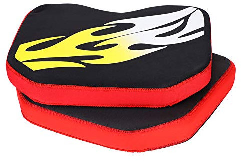 Keenso Kajak Sitzkissen, Hautfreundlich Weich Kajak Sitzkissen Kajakfahren Angeln Sitzkissen mit Vier Saugnäpfen 30 x 25 x 4.5cm(Flamme) Fischereibedarf