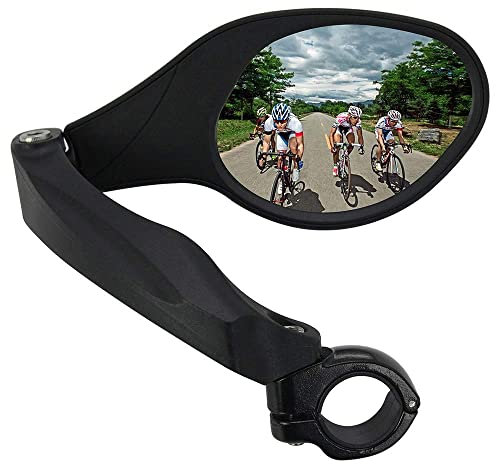 Arkham Fahrradspiegel Rückspiegel HD Edelstahl Spiegel Generation 2.0, rückspiegel fahrrad, fahrrad spiegel links für ebikes,spiegel fahrrad(1 Stück Recht Ellipse)