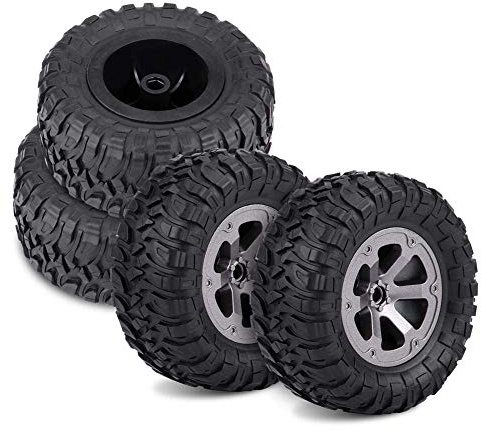 Tbest 4 Stück Reifen aus Gummi, Modell RC 1/16 RC, Fernbedienung, Auto, RC Steuerung, Zubehör für Fahrzeugwaage