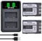 Batmax 2Pcs NB-2L NB-2LH Battery + Built-in USB LED Charger for Canon PowerShot G7 G9 S80 S70 S60 S50 S45 S40 S30, Canon DC410 DC420 EOS 350D 400D Digital Rebel XT XTi, VIXIA HF R10
